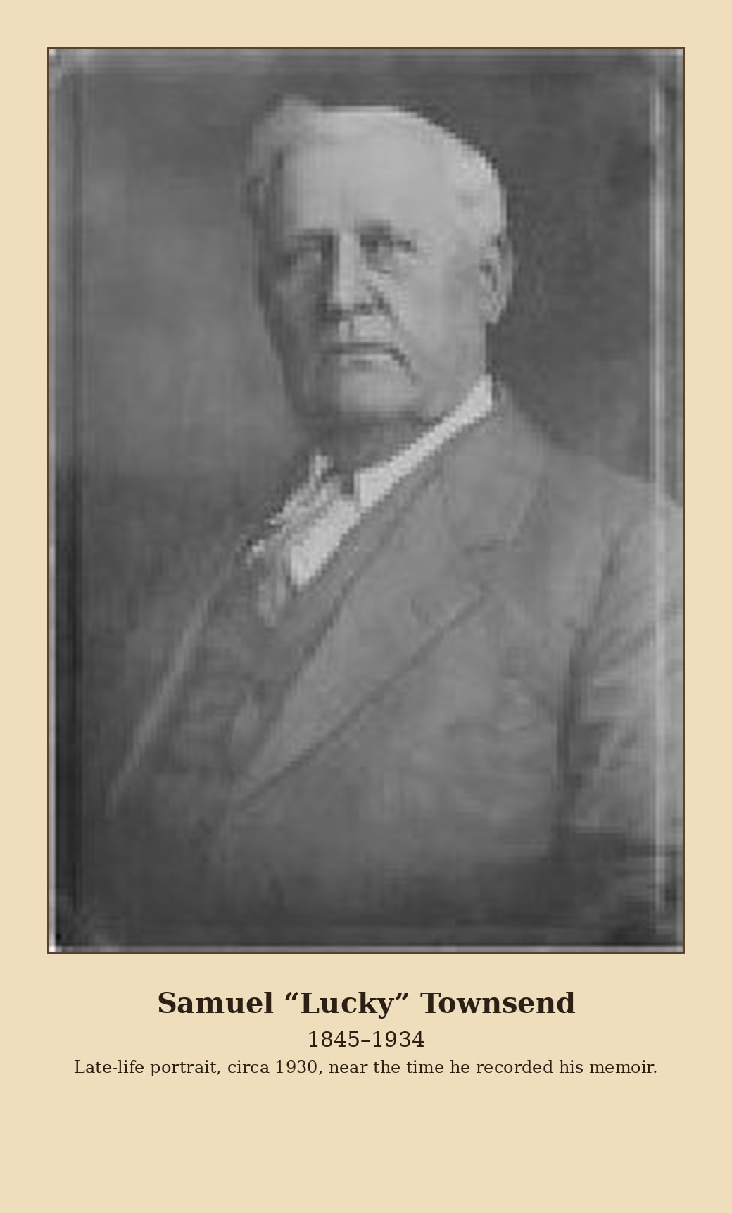 Samuel Lucky Townsend formal portrait circa 1930